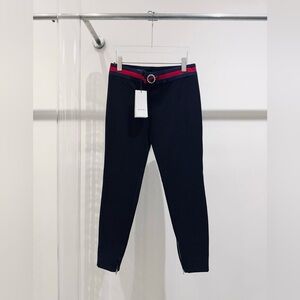 🚩steal Authentic Gucci Black Garment with Red Stitching